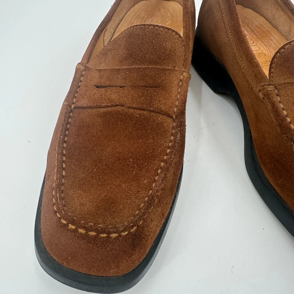 Tods‎ Mens Penny Loafers Brown Suede Leather Shoes Made in Italy Size 9